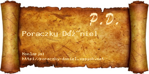 Poraczky Dániel névjegykártya